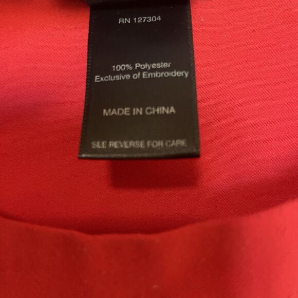 Ali Miles Tunic Top Embroidered Cut Out 3/4 Sleeves Red Size Large - Picture 7 of 11